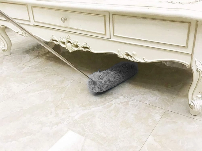 Kartáč na prach 88 cm šedý