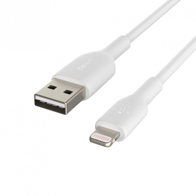 Biely USB-A na Lightning kábel 15cm