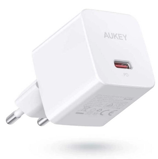 Biela mini nabíjačka Aukey USB-C 20W PD