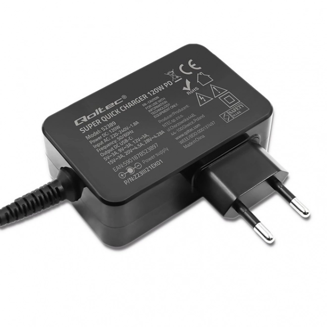 Nabíjačka Qoltec Super Quick PD 120W USB-C