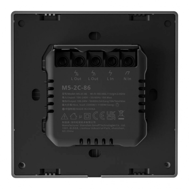 Inteligentný WiFi vypínač Sonoff M5 2-kanálový