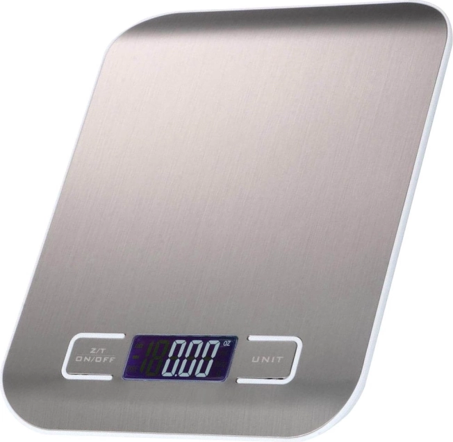 Elektronická kuchynská váha z nehrdzavejúcej ocele 5 kg/1 g s podsvieteným LCD