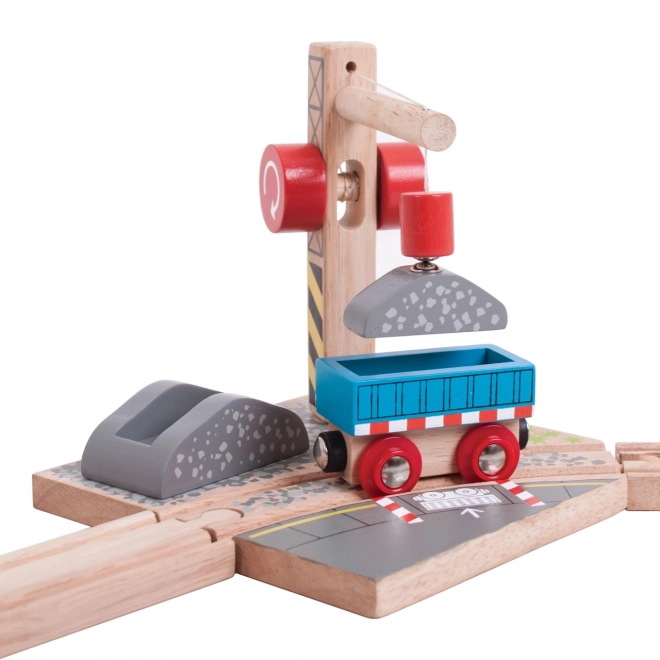 Bigjigs Rail Žeriav so štěrkom