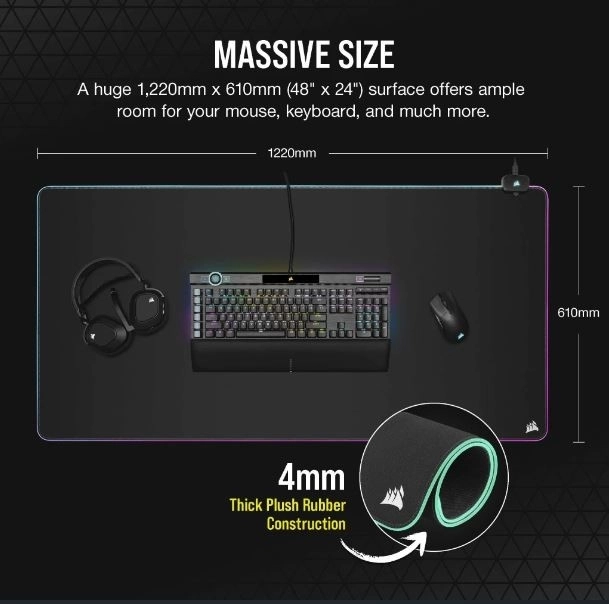 Podložka pod myš s RGB osvetlením CORSAIR MM700