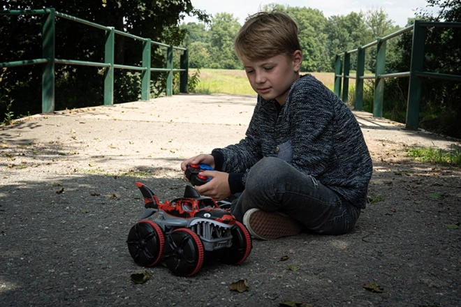 Obojživelné auto žralok červené