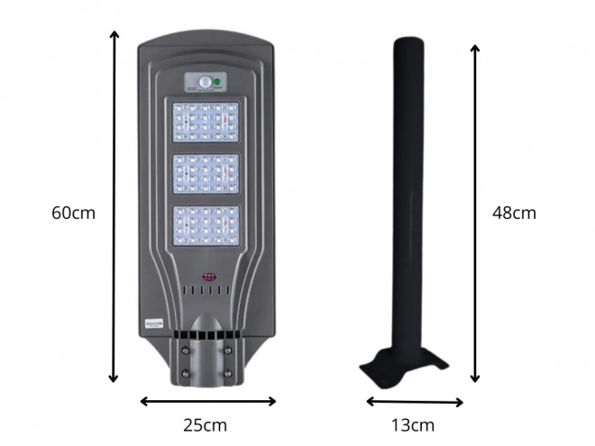 Solárna LED pouličná lampa s diaľkovým ovládaním