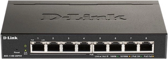 Prepínač Smart DGS-1100-08P 8xGE PoE