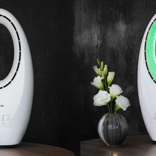 Stojanový ventilátor bez lopatiek s LED osvetlením 60W