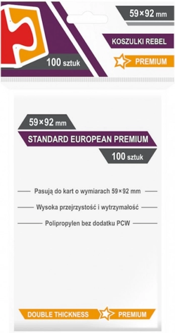 Obaly na karty 59 x 92 mm Standard European Premium 100 ks