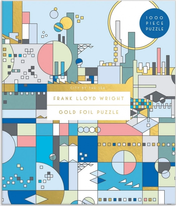 Metalické puzzle Frank Lloyd Wright: Mesto pri mori 1000 dielikov