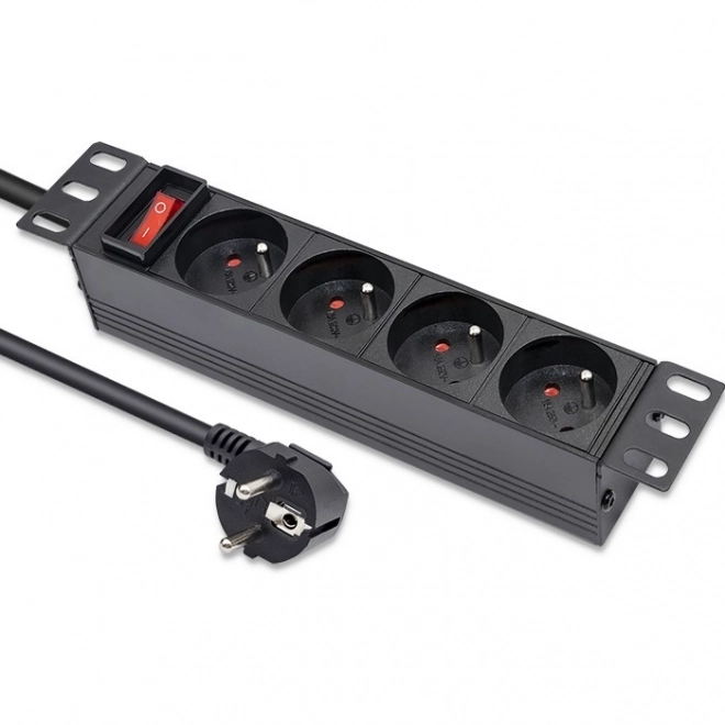 Zásuvková lišta PDU Qoltec pre rack 10 palcov 1U