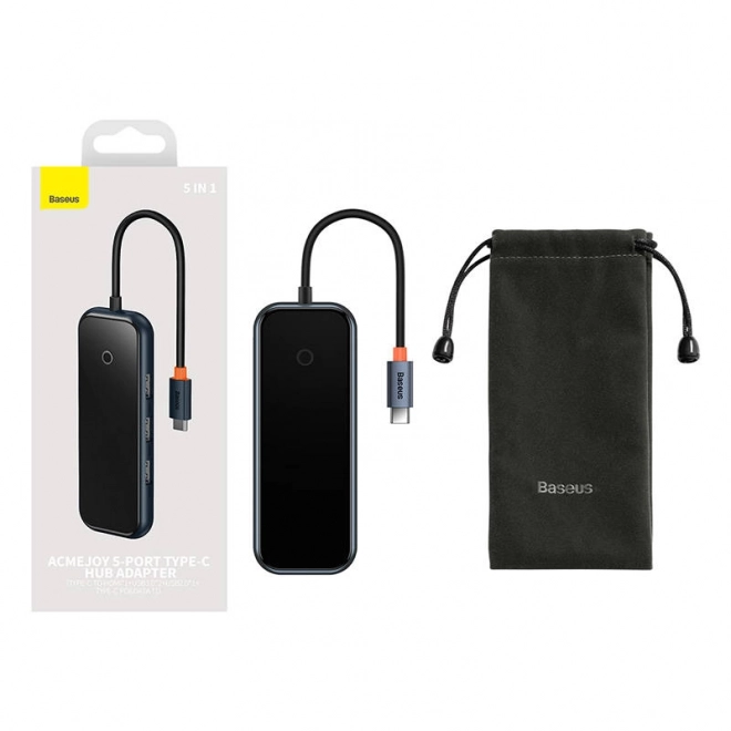 Rozbočovač Baseus AcmeJoy 5v1 USB-C