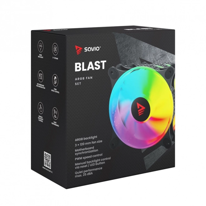 Súprava ventilátorov blast s ARGB ilumináciou 3 x 120mm
