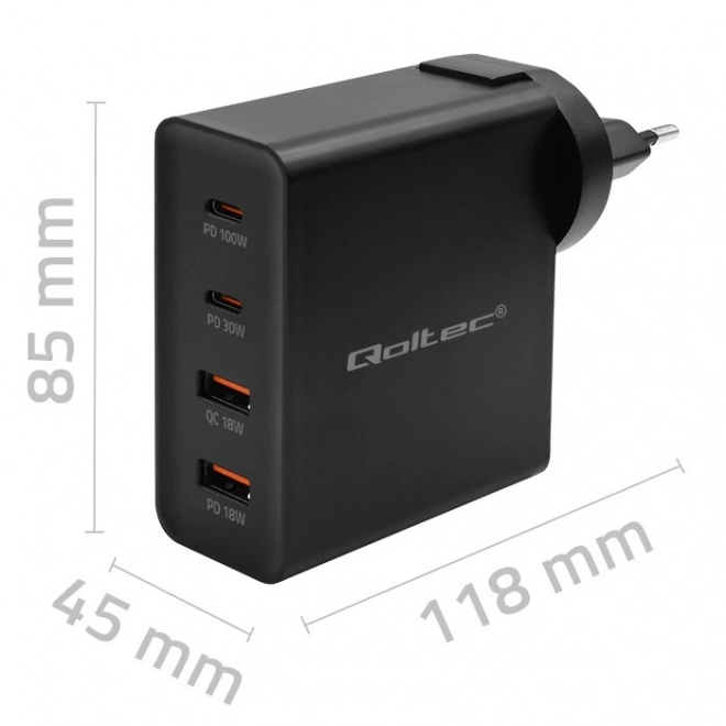 Nabíjačka GaN Power Pro - 2xUSB-C 2xUSB 130W
