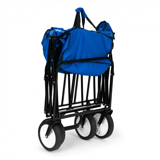 Skladací transportný vozík na pláž a záhradu 70kg modrý