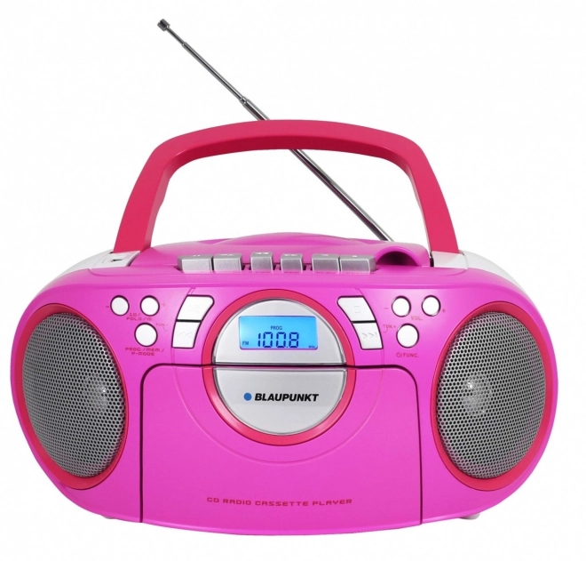 Prenosný prehrávač BB16PK s FM rádiom, kazetou a CD/MP3/USB/AUX