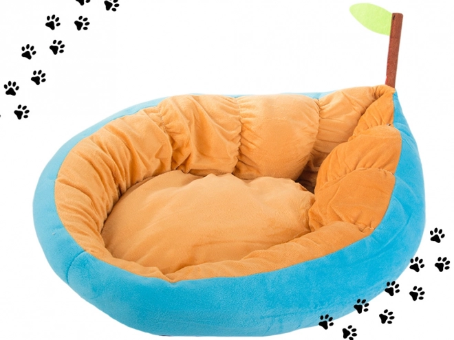 Mäkký pelech pre psov a mačky v tvare listu