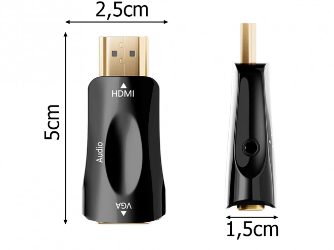 Konvertor z HDMI na VGA s audio