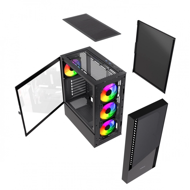 Midi veža Fornax 4300 ATX čierna