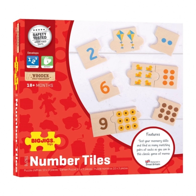 Bigjigs Toys edukatívne puzzle počítanie