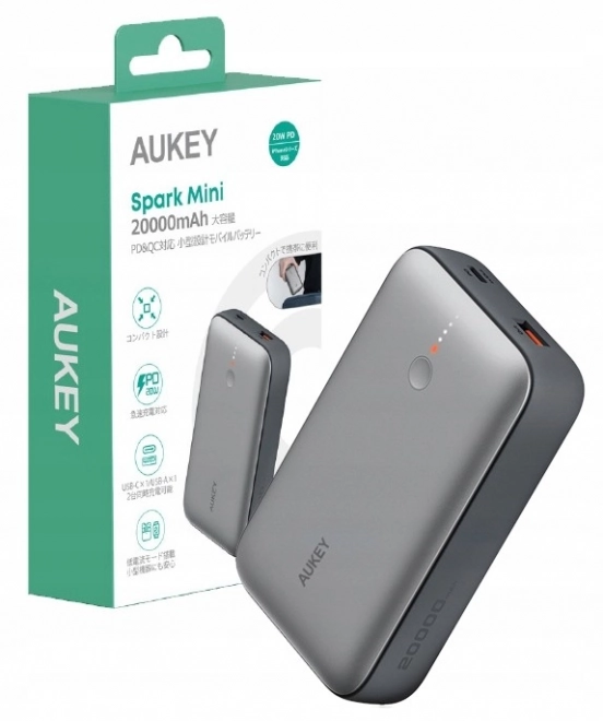 Mini powerbanka Aukey s kapacitou 20000mAh s rýchlym nabíjaním QC 3.0