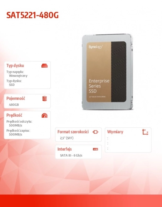 Podnikový SSD disk 480GB 2,5 palca