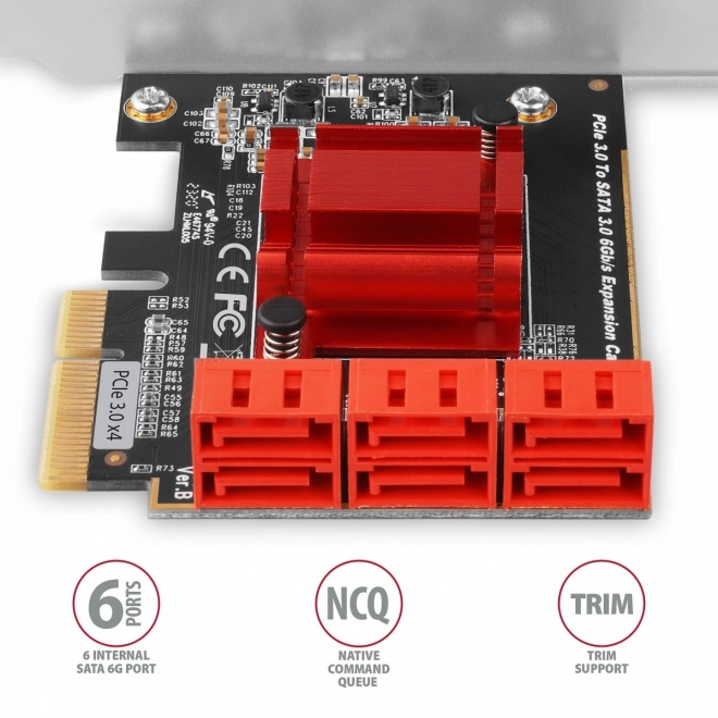 PCIe rozširujúca karta s 6x SATA portami 6G