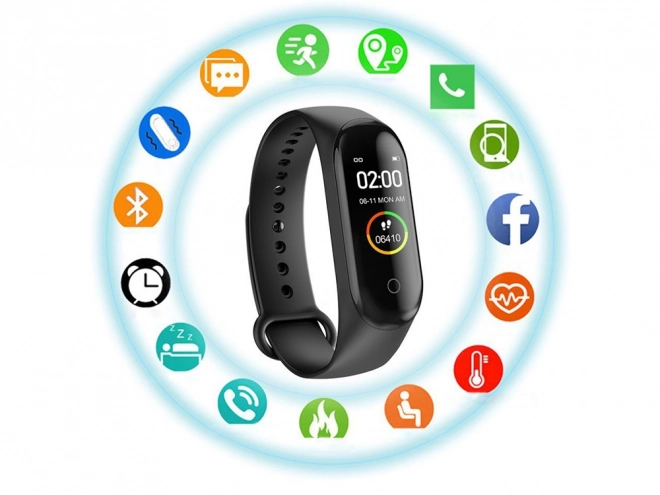 Športový náramok Smartwatch s monitorom srdcového tepu a krokomerom