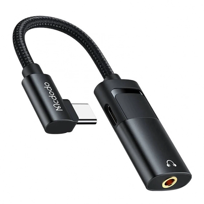 Adaptér USB-C na AUX mini jack 3,5 mm + USB-C