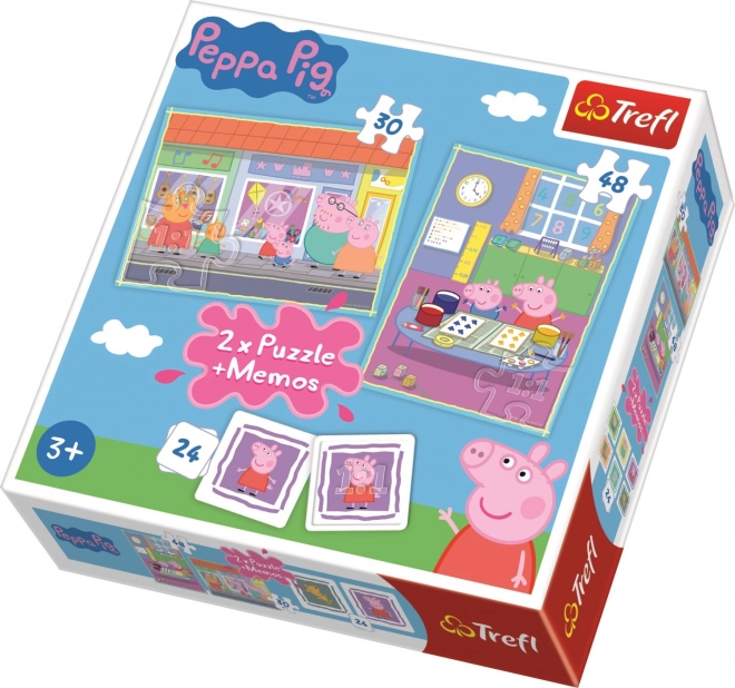 Puzzle a pexeso s Prasiatkom Peppa