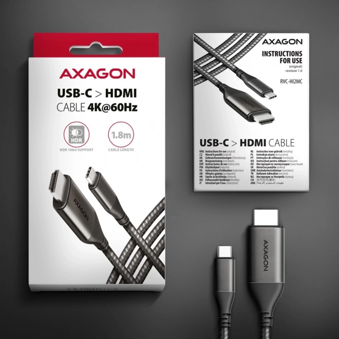 USB-C na HDMI 2.0 4K/60Hz adaptér s 1.8m káblom