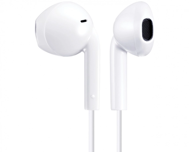 Biele USB-C slúchadlá s mikrofónom