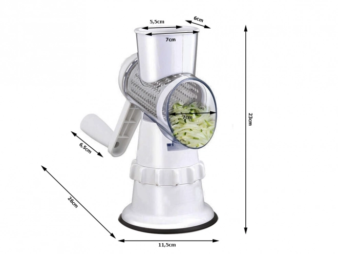 Masážny strojček na strúhanie zemiakov, syra a zeleniny 3v1