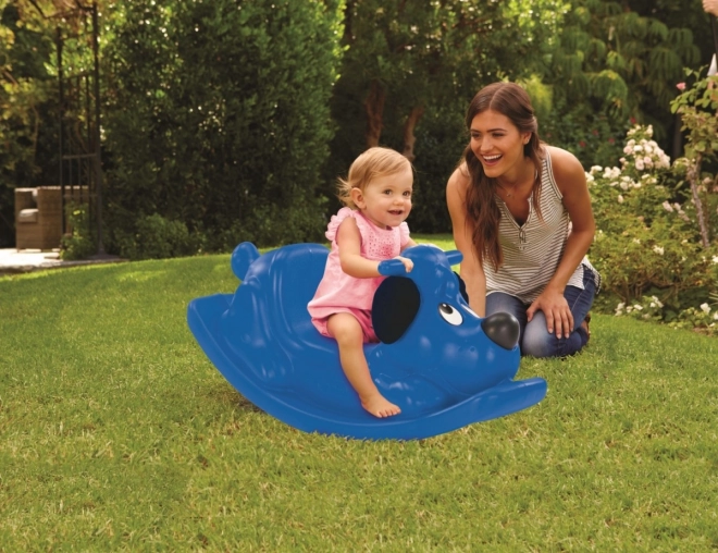 Little Tikes hojdací psík modrý