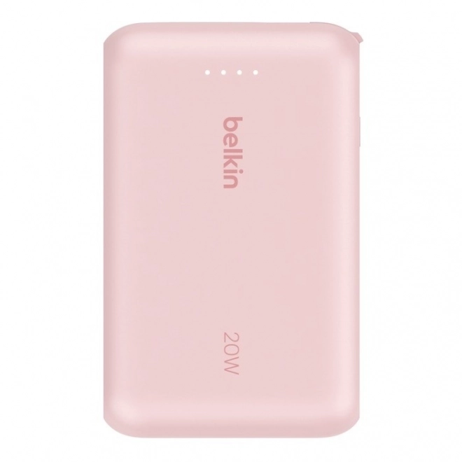 PowerBank BoostCharge 10000 mAh 20W s vstavaným USB-C káblom, ružový