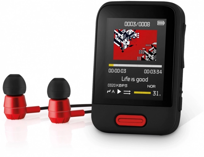 Prehrávač MP3/MP4 16GB Bluetooth červený