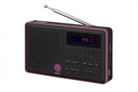 Prenosné rádio USB FM čierne