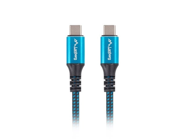 Lanberg kábel USB-C USB4 čierno-modrý 1.2m 100W 8K 60Hz
