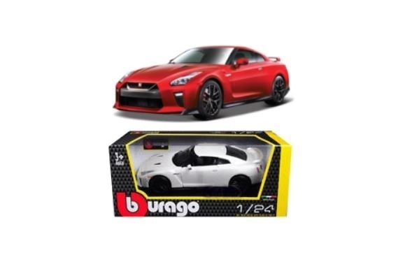 Bburago 1:24 Nissan GT-R Metallic 18-21082 – Červená