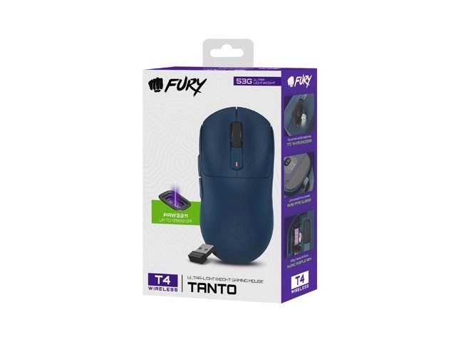 Bezdrôtová herná myš Fury Tanto T4 modrá