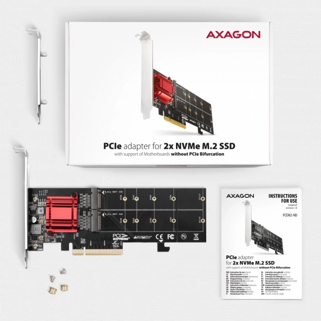 PCIe adaptér s dvojitým slotom pre SSD