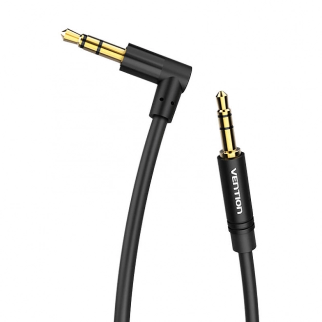 Audio AUX kábel 3,5mm na 90° 3,5mm Vention 1,5m čierny