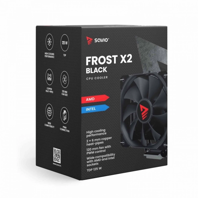 Chladič procesora SAVIO Frost X2 Black