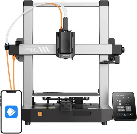 Anycubic Kobra 3 Combo 3D tlačiareň s viacfarebnou tlačou