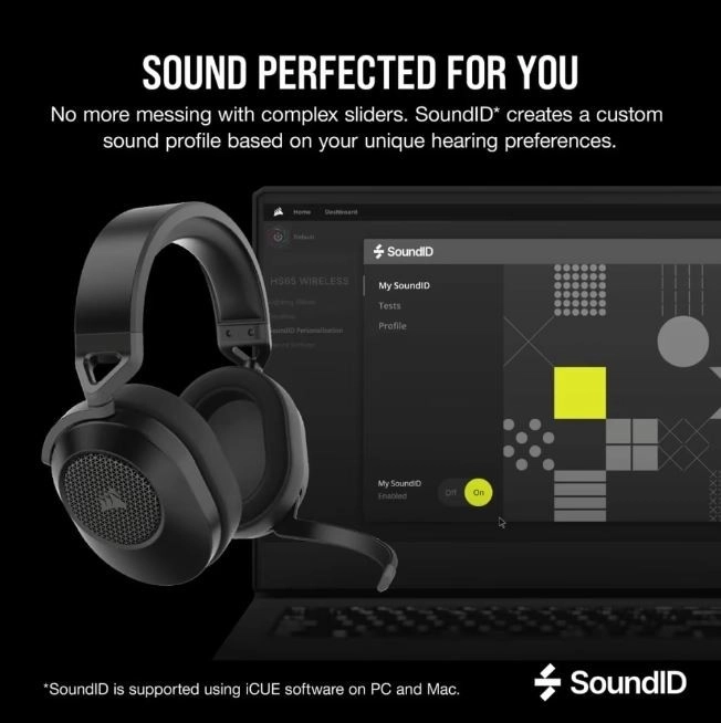 Bezdrôtové herné slúchadlá Corsair HS65 Carbon