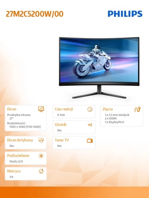 Zakrivený monitor 27'' VA 280Hz