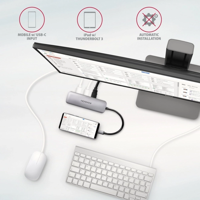 Wieloportový hub AXAGON 5v1 USB 3.2 Gen 1
