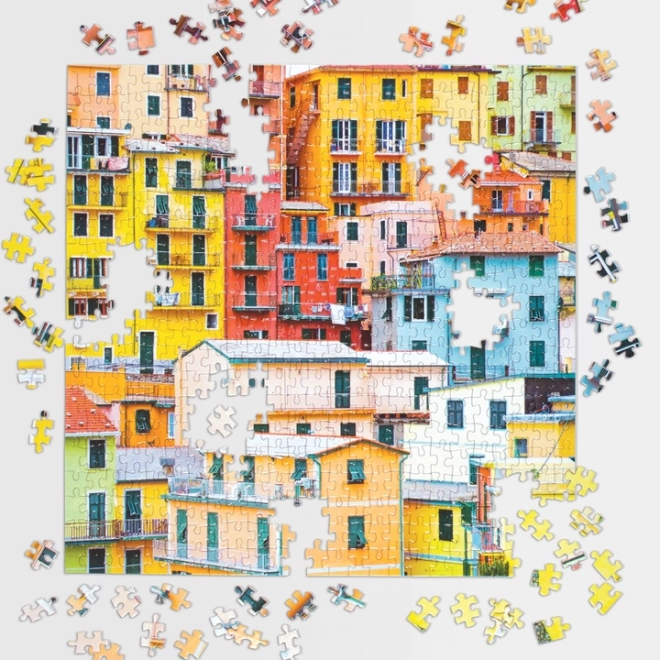 Štvorcové puzzle Pozdrav z Cinque Terre 500 dielikov