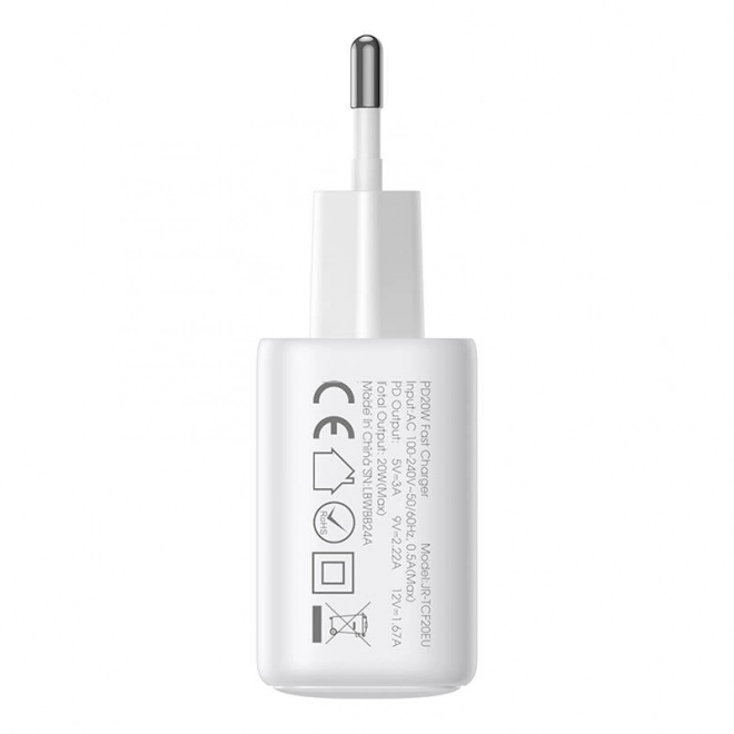 Rýchlonabíjačka Joyroom 20W s dvomi USB-C portmi - biela