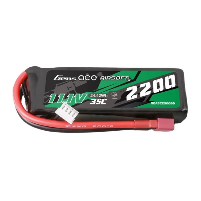 Lipo batéria pre Airsoft Gens Ace 11,1V 2200mAh